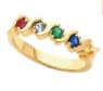 Picture of Gold 1 to 5 Round Stone Mother's Ring