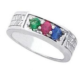 Picture of Silver 1 to 5 Round Stones Mother's Ring