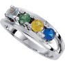 Picture of Silver 1 to 7 Round Stones Mother's Ring