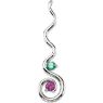 Picture of Silver 1 to 5 Round Stones Mother's Pendant