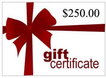 Picture of Gift Certificate for $250