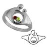 Picture of 14K Gold Mother & Child Ring with 1-6 Birthstones