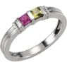 Picture of 1 to 3 Princess-Cut Stones Mother's Ring