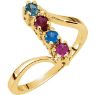 Picture of Gold 1 to 8 Round Stones Mother's Ring