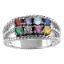 Picture of Silver 8 Round Stones Mother's Ring