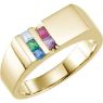 Picture of 14K Gold 1 to 6 Square Stones Ring for Dad