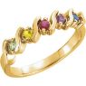 Picture of Gold 1 to 5 Round Stone Mother's Ring