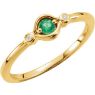 Picture of 14K Gold 1 to 5 Round Stones Mother's Ring