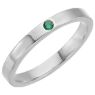 Picture of Silver 1 Stone Stackable Mother's Ring
