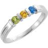 Picture of Silver 1 to 5 Round Stones Mother's Ring