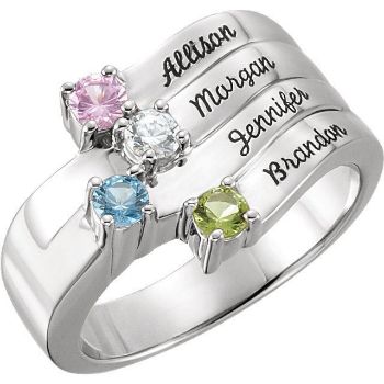 Triple Stone Mothers Ring for Three Children, Custom Mom Ring, Mom of Three  Ring, 3 Kids Ring, Mother's Birthstone Ring, Birthday Gift - Etsy