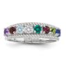 Picture of Silver 1 to 8 Round Stones Mother's Ring