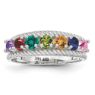 Picture of Silver 1 to 8 Round Stones Mother's Ring