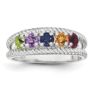 Picture of Silver 1 to 8 Round Stones Mother's Ring