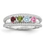 Picture of Silver 1 to 8 Round Stones Mother's Ring