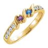Picture of Gold 2 to 5 Round Stones Mother's Ring