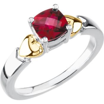 Picture of 14K Gold & Silver 1 Antique Birthstone Ring