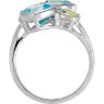 Picture of Sterling Silver Sky Blue Topaz & Peridot Ring