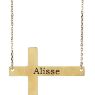 Picture of Silver or 14K Gold Engravable Cross 16-18" Necklace