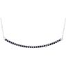 Picture of 14K White Gold Blue Sapphire Bar Necklace