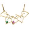 Picture of Gold 1 to 5 Stones Mother's Heart Necklace