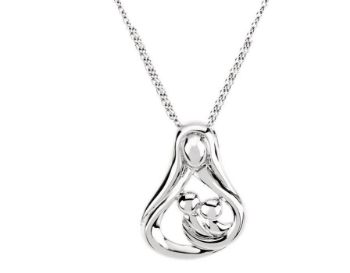 Picture of Silver Mother and 2 Children Necklace