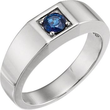 Picture of Men's Created Sapphire Ring