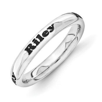 Picture of Silver Personalized Plain Ring