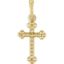 Picture of 14K Gold Beaded Cross Pendant