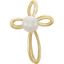 Picture of 14K Gold Freshwater Cultured Pearl Cross Pendant