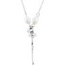 Picture of Sterling Silver Freshwater Cultured Pearl & Swarovski Crystal 18" Necklace