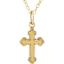 Picture of 14K Gold 16x10mm Youth Cross 15" Necklace & Packaging