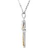 Picture of Gold Plated & Sterling Silver Three-Nails Promise 18" Necklace