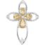 Picture of Citrine & .036 CTW Diamond Cross Pendant