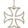 Picture of 14K Gold 3/4 CTW Diamond Maltese Cross Pendant