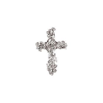 Picture of 14K Gold 26.5x17.5mm Floral-Inspired Cross