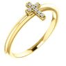 Picture of 14K Gold .03 CTW Diamond Stackable Cross Ring