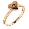 Picture of 14K Gold Heart with Cross Ring