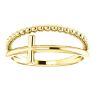 Picture of 14K Gold Negative Space & Beaded Cross Ring