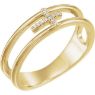 Picture of 14K Gold .03 CTW Diamond Negative Space Cross Ring