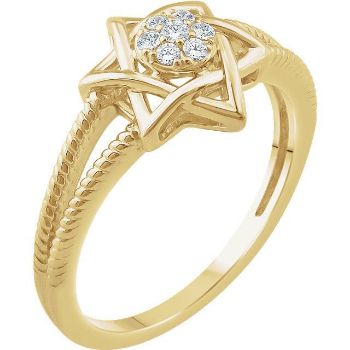 Picture of 14K Gold 1/10 CTW Diamond Star of David Ring