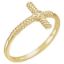 Picture of 14K Gold Rope Sideways Cross Ring