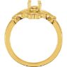 Picture of 14K Gold 6x4 mm Oval Cross Ring Mounting