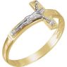 Picture of Two-Tone Crucifix Ring