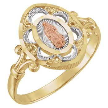 Picture of 14K Yellow & Rose Gold Our Lady of Guadalupe Ring