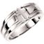 Picture of 14K Gold Men's Religious Cross Duo Band