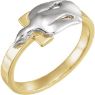 Picture of 14K Gold  Dove with Cross Ring