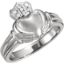 Picture of 14K Gold Ladies Bridal Claddagh Band