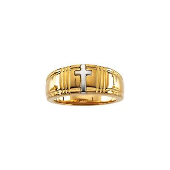 Picture of Two-Tone Cross Ring