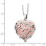 Picture of Sterling Silver And Rose Quartz Generous Heart 18in Necklace